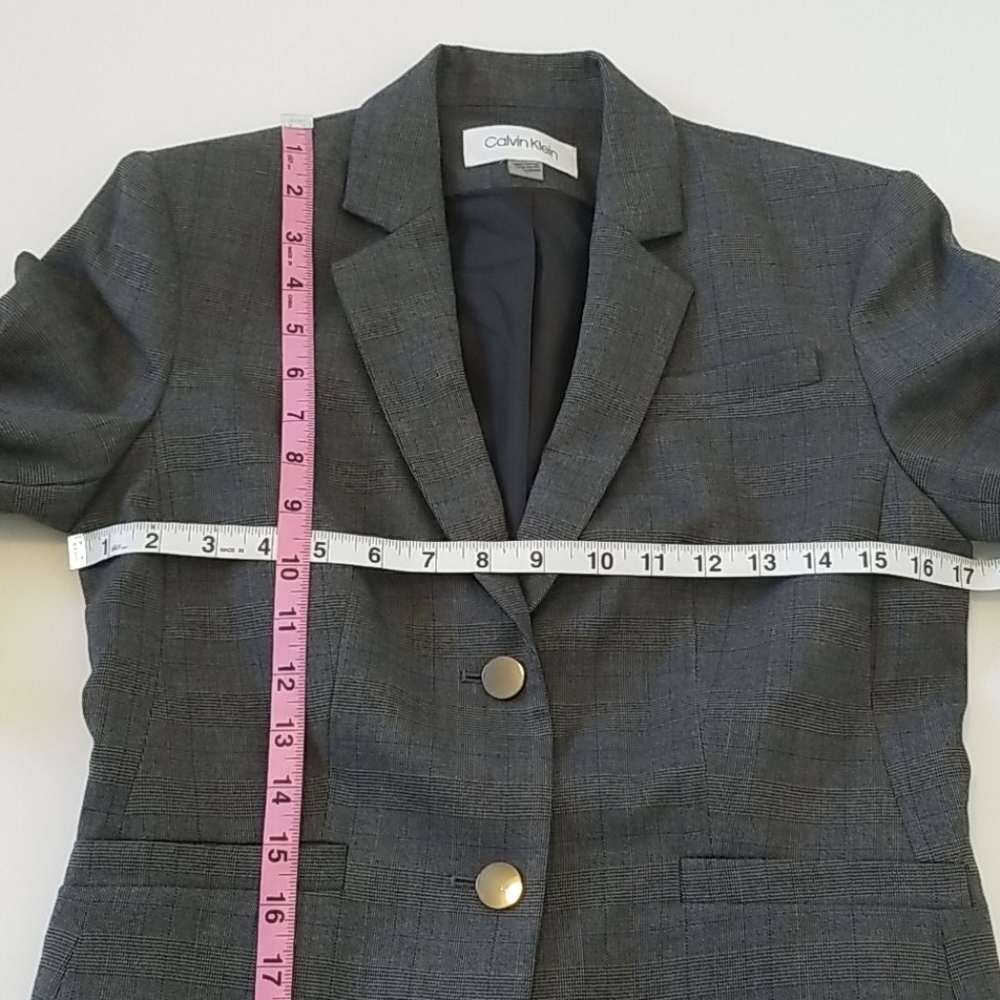 Calvin Klein Glen Plaid 2 Button Jacket NWT SZ 2 - Picture 12 of 16